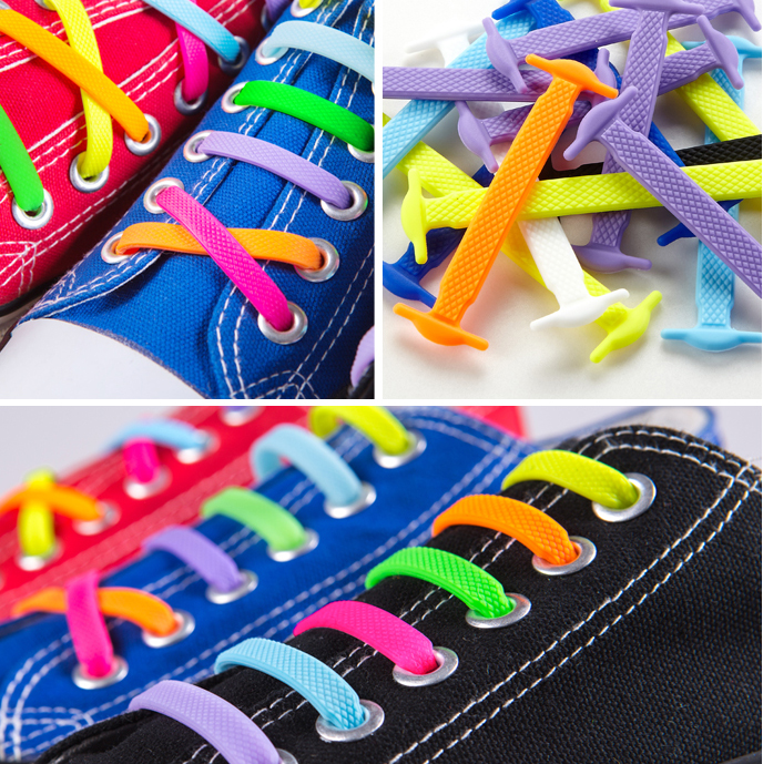 Adults Kids Children Slipon No Tie Shoelaces Lazy Easy Elastic Shoe