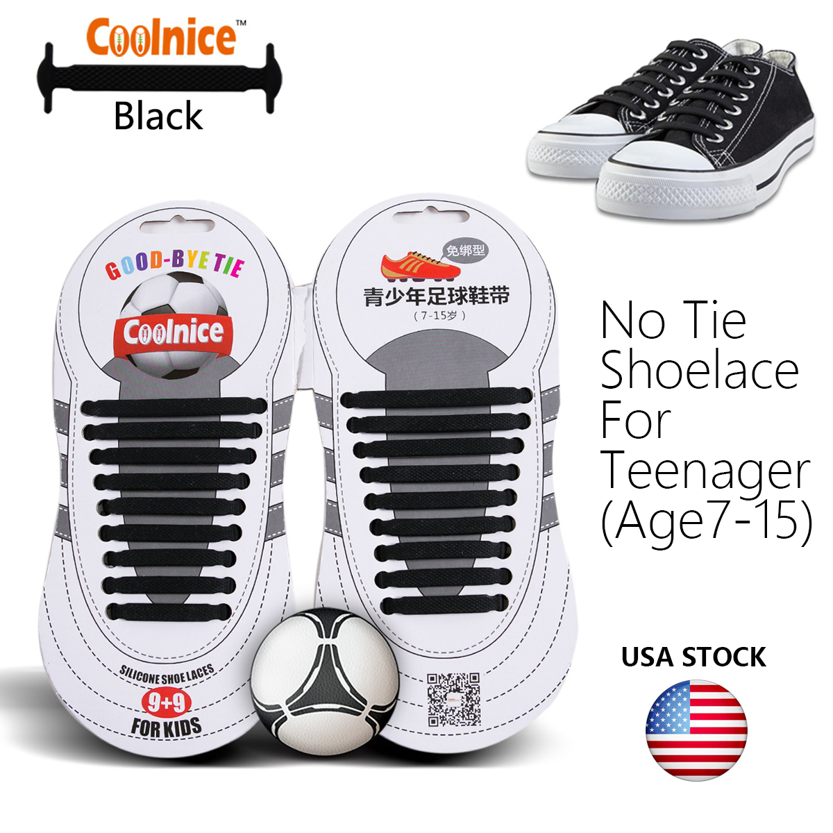 black no tie shoe laces