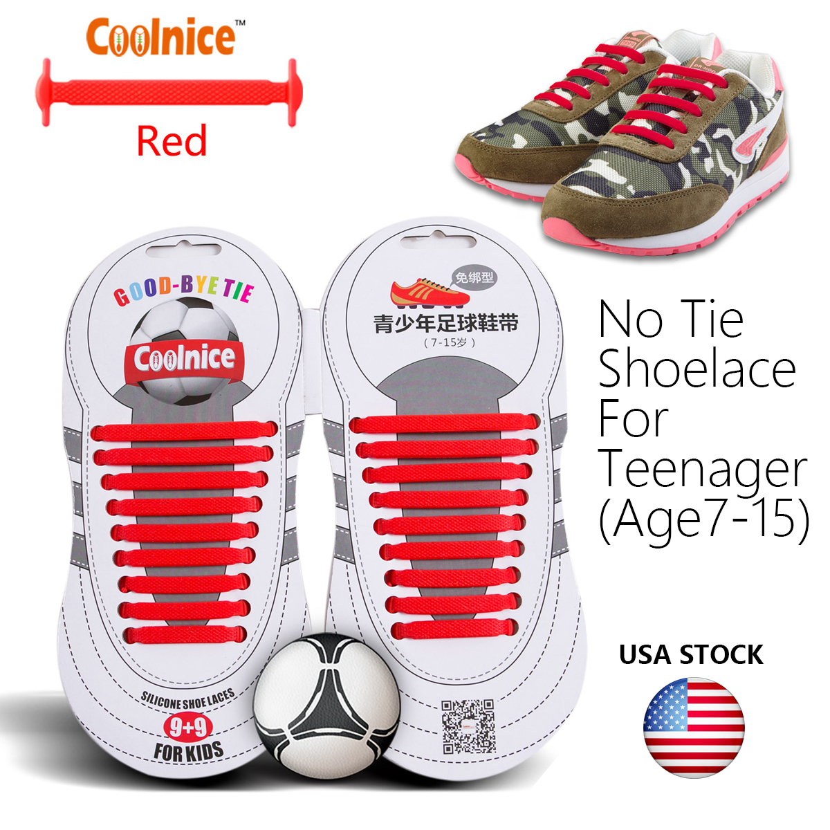 red elastic shoe laces